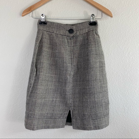 Vintage Moschino Cheap & Chic Plaid Wool Skirt - Picture 3 of 6